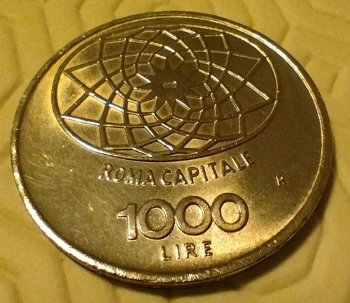 Moneta argento 1000 lire - moneta,